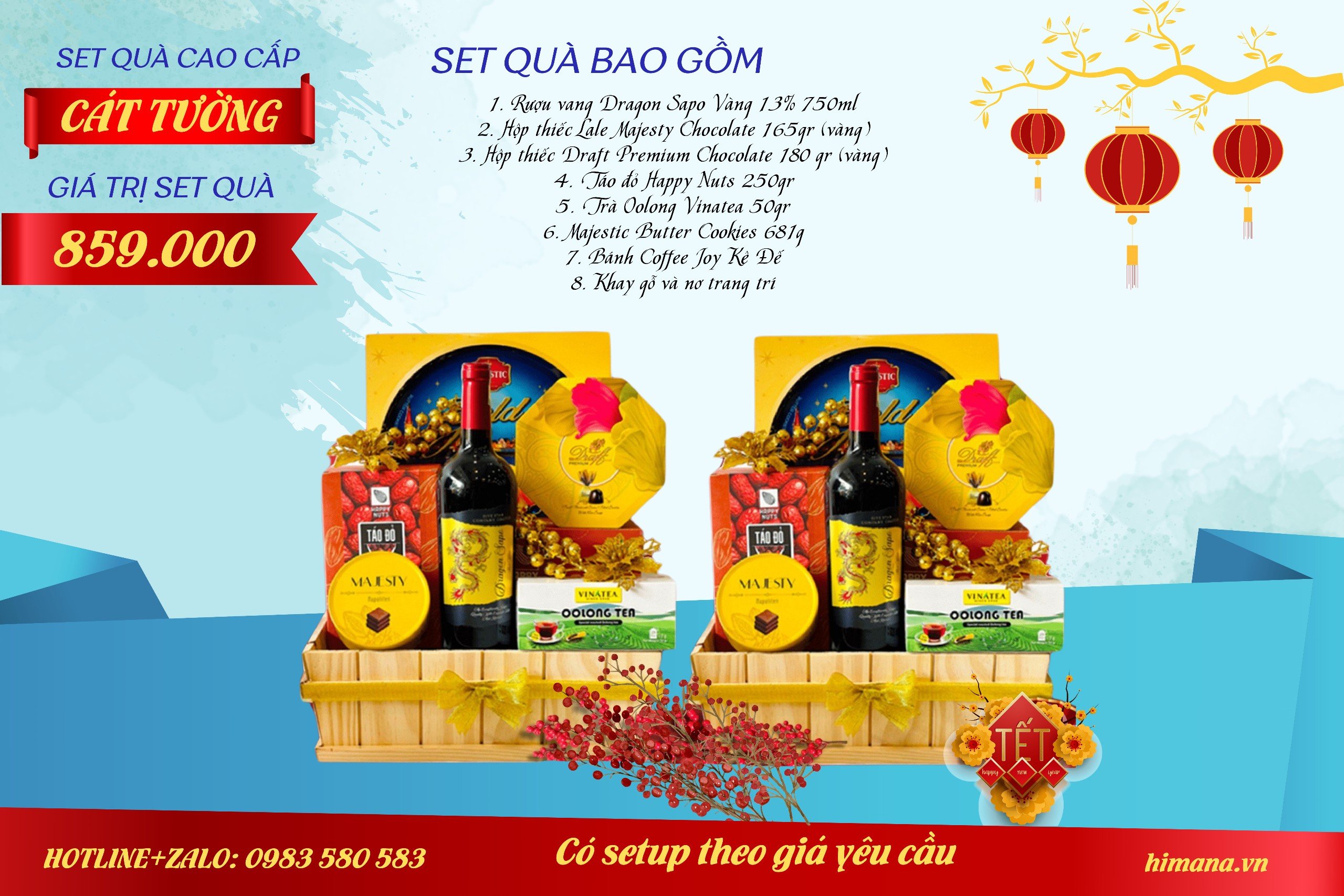 Set quà Tết sức khỏe cao cấp cho năm 2024 của nhà Himana 0983580583